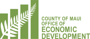 The County of Maui Office of Economic Development logo.