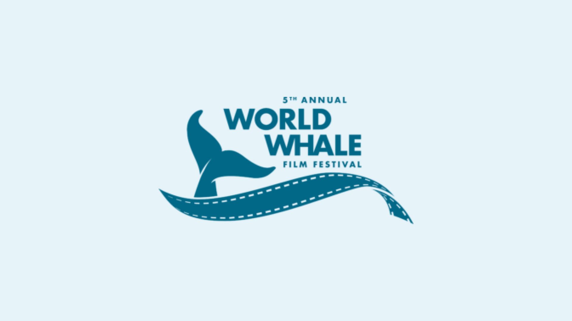 The logo of the 5th annual World Whale Film Festival.